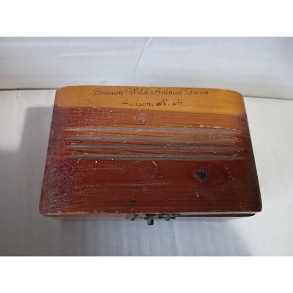 Benson Wild Animal Farm Hudson NJ Souvenir Wooden Trinket Box No Latch - Picture 3 of 8